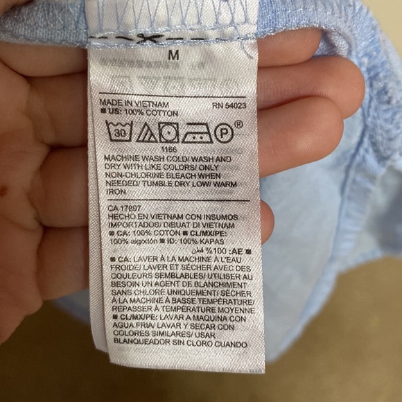 old navy blue button down top - Picture 3 of 3